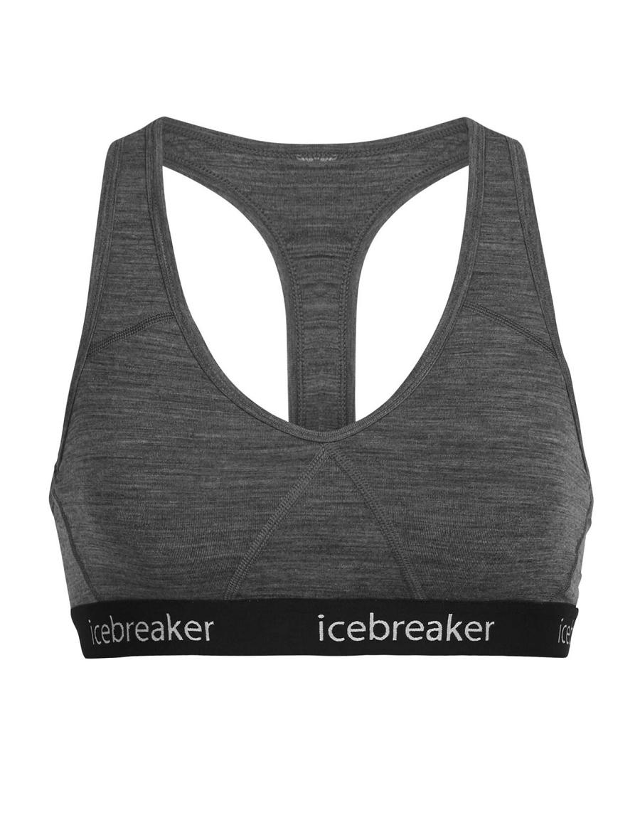 Icebreaker Merino Sprite Racerback Női Melltartók Szürke | HU 1814JPQJ